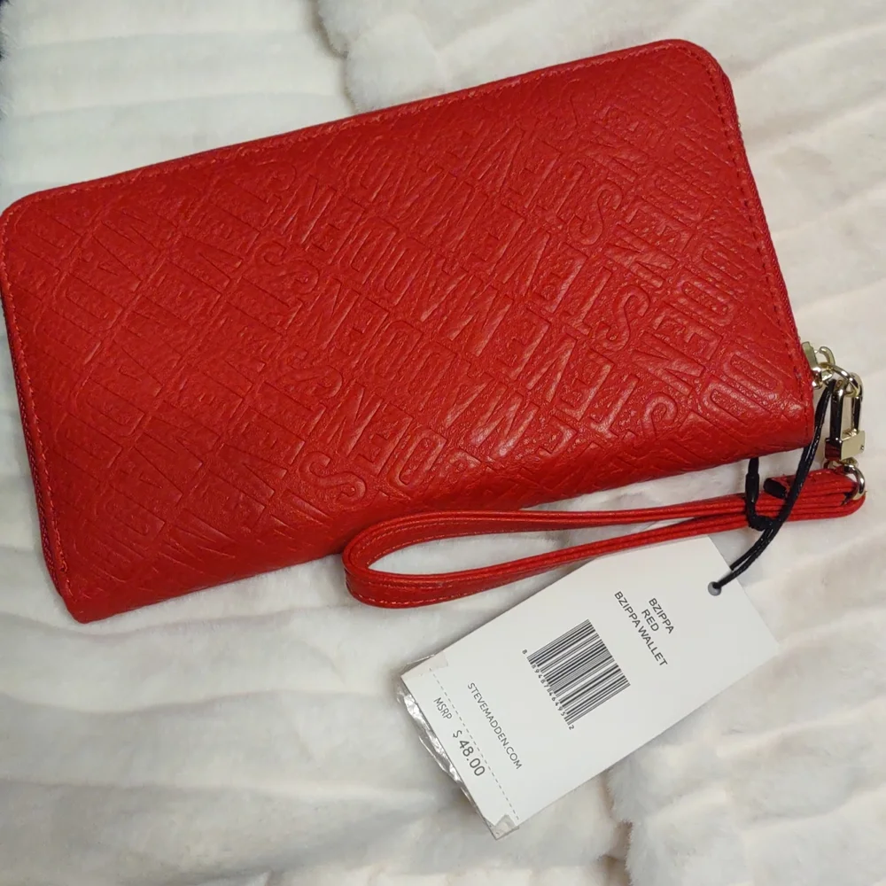 NWT Steven Madden Red zipper wallet - Picture 5 of 6